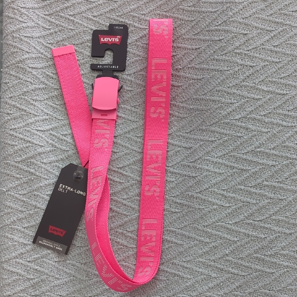 Levi's Vibrant Pink Extra Long  Logo Belt